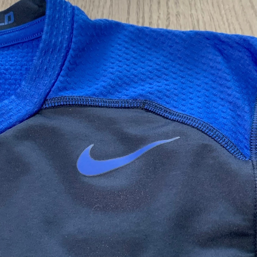 Nike Pro Combat Hyperwarm Shield Blue Long Sleeve… - image 3